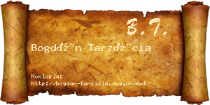 Bogdán Tarzícia névjegykártya